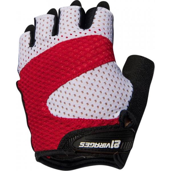 21Virages fietshandschoenen zomer unisex Rood Wit / Summer cycling glove Airflow Red white - L