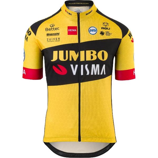 AGU Replica Fietsshirt Team Jumbo Visma Heren - Maat XXL - Geel