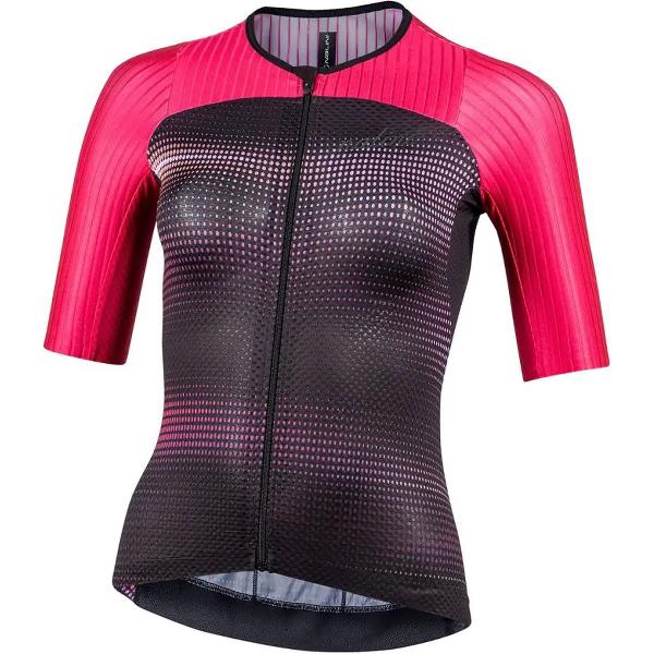 Nalini - Dames - Fietsshirt - Korte Mouwen - Wielrenshirt - Zwart - Fucsia - BASLADYERGOFITJ - S