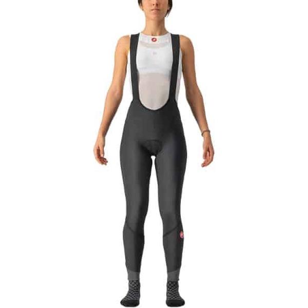 Castelli Fietsbroek lang met bretels Dames Zwart Zwart - VELOCISSIMA DT BIBTIGHT BLACK BLACK REFLEX - XL