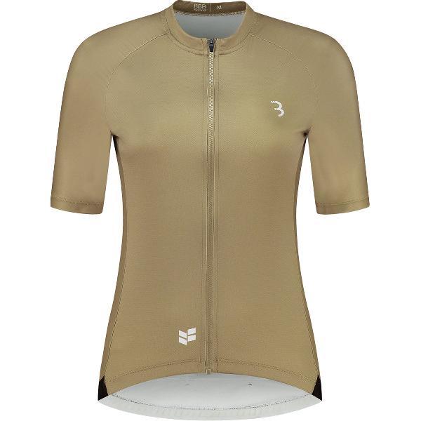 BBB Cycling DonnaFit R Fietsshirt Dames Korte Mouwen - Duurzaam Wielrenshirt Dames - Macchiato - Maat XXL - BBW-413