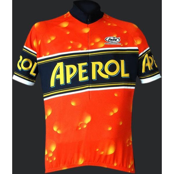 Aperol fietsshirt heren Blauw Oranje/ MAGLIA MANICA CORTA APEROL - XXL