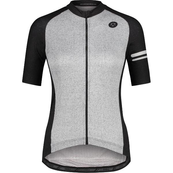 AGU Melange Fietsshirt Essential Dames - Zwart/Wit - M