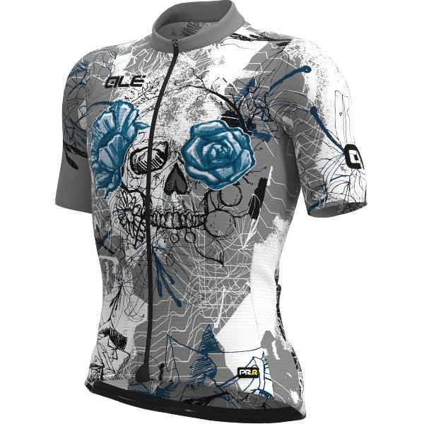 Ale Fietsshirt Korte Mouwen Graphics PRR Skull - Grijs - S - Valt klein