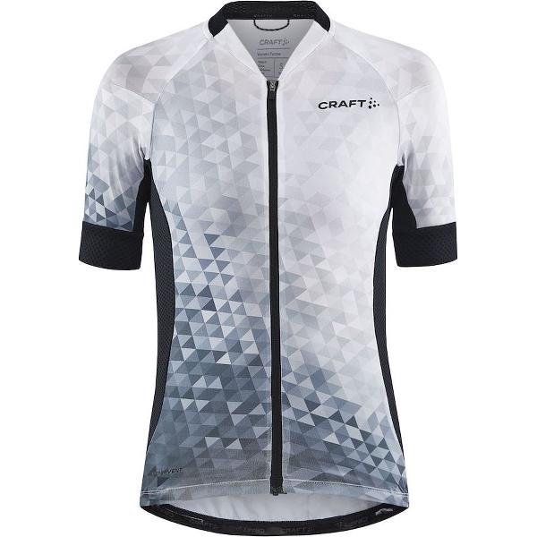 Craft Fietsshirt Korte Mouwen Dames Grijs Zwart - ADV ENDUR GRAPHIC JERSEY W MULTI BLACK-L