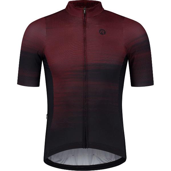 Rogelli Glitch Fietsshirt Heren Zwart/Bordeaux - Maat 2XL