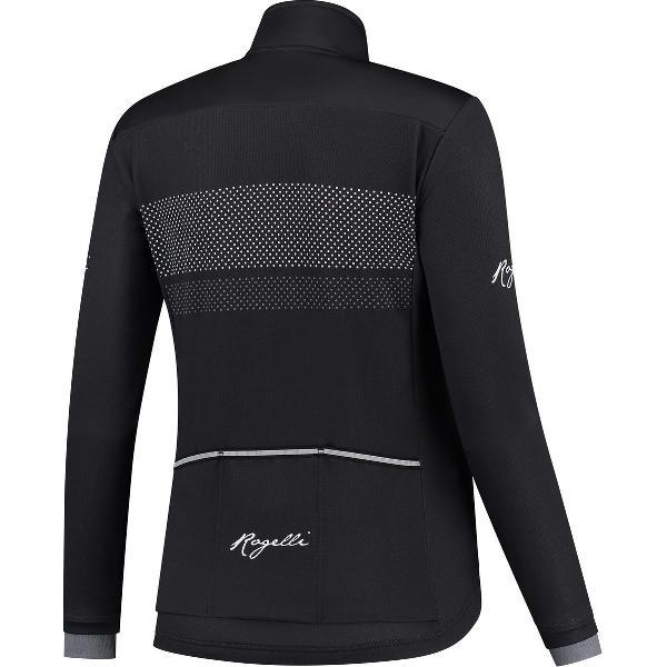 Rogelli Purpose Winterjack - Dames - Fietsjack - Zwart/Wit - Maat M