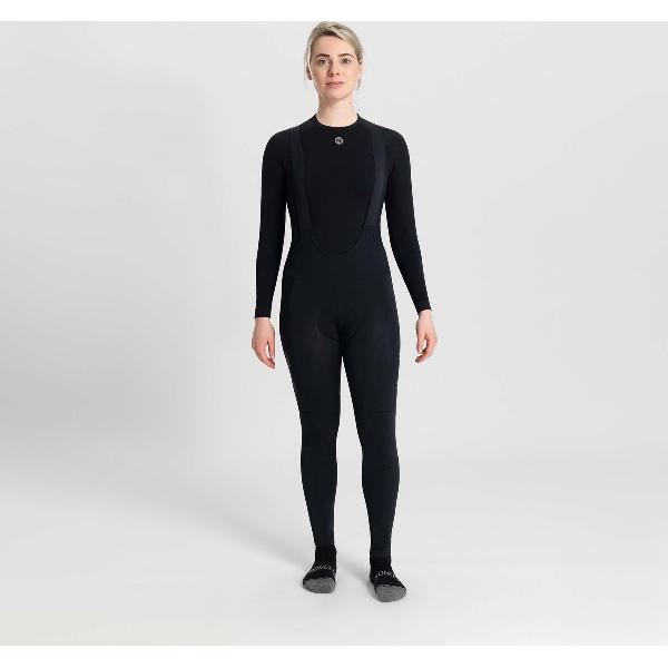 Rogelli Essential Bibtight - Lange Fietsbroek Dames - Zwart - Maat S