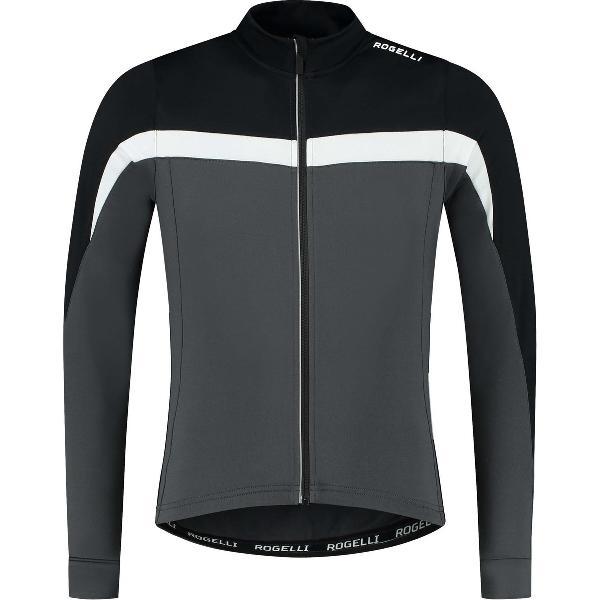 Rogelli Course Fietsshirt - Lange Mouwen - Heren - Zwart, Grijs, Wit - Maat S