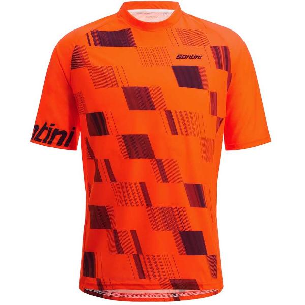 Santini Fibra T-shirt Met Korte Mouwen Oranje L Man