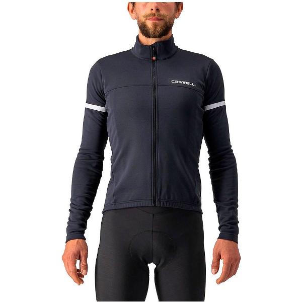 Castelli FONDO 2 Fietsshirt LIGHT BLACK/WHITE REFLEX - Mannen - maat XL