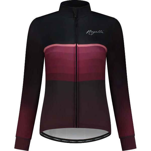 Rogelli Impress II Fietsshirt Lange Mouwen - Wielershirt Dames - Bordeaux, Coral - Maat L