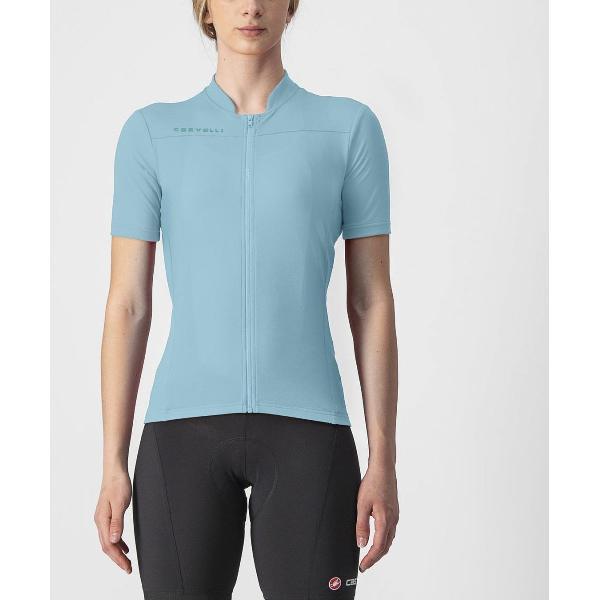 Castelli Fietsshirt Korte Mouwen Dames Turquoise - ANIMA 3 JERSEY LIGHT ACQUA ARUBA BLUE-M