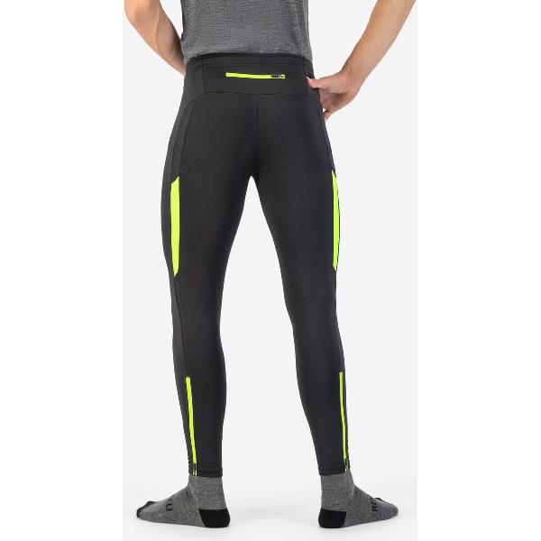 Rogelli Core Hardloopbroek - Heren - Zwart, Fluor-Geel - Maat XL