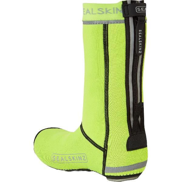 Sealskinz Caston fietsoverschoenen met open zool Neon Yellow - Unisex - maat L