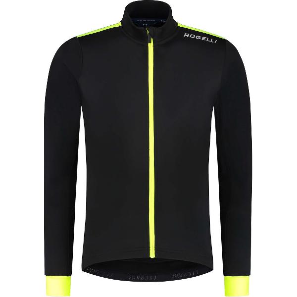 Rogelli Core Fietsshirt - Lange Mouwen - Heren - Zwart, Fluor - Maat XS