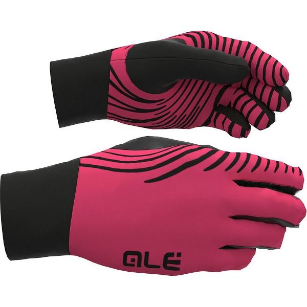 Fleece Onderhandschoenen Spirale - Fluo Roze-Zwart - L