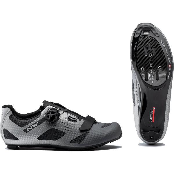 Northwave Storm Carbon Race Fietsschoen Anthracite Silver Reflective