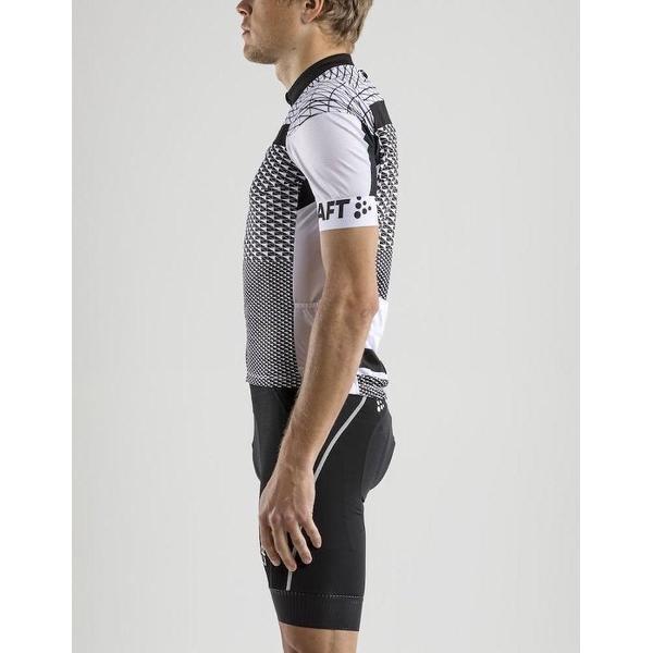 Craft Route Jersey M Fietsshirt Mannen - Wit/Zwart - Maat S