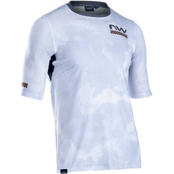 NORTHWAVE Bomb Jersey Met Korte Mouwen Heren - White / Gold - L