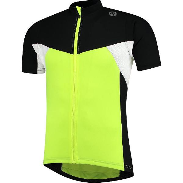 Rogelli Wielershirt KM Recco2.0 Fluor/Zw/Wit S