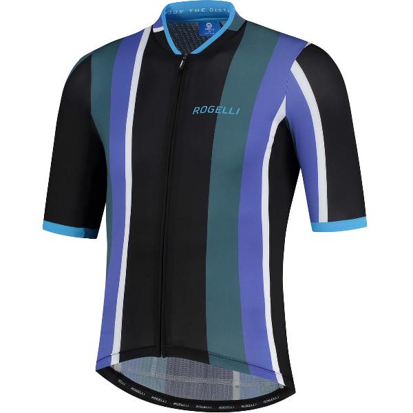 Rogelli Vintage Fietsshirt - Korte Mouwen - Heren - Zwart, Groen, Blauw - Maat 2XL