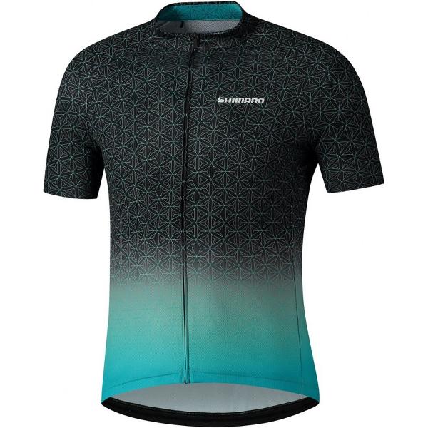 Shimano Fietsshirt korte mouwen Heren Zwart Groen - Team Performance BLACK/GREEN - XXL