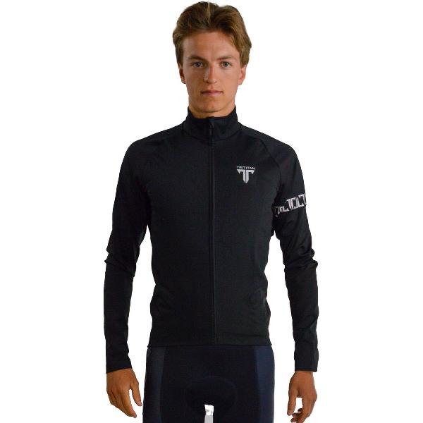 TriTiTan Professional Unisex Water- and Wind Resistant Cycling Vest - Fietsjas - Fietsjack - Zwart - 2XL