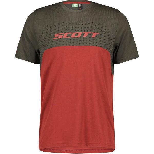 Scott Trail Flow Dri Korte Mouwen Fietsshirt Rood S Man