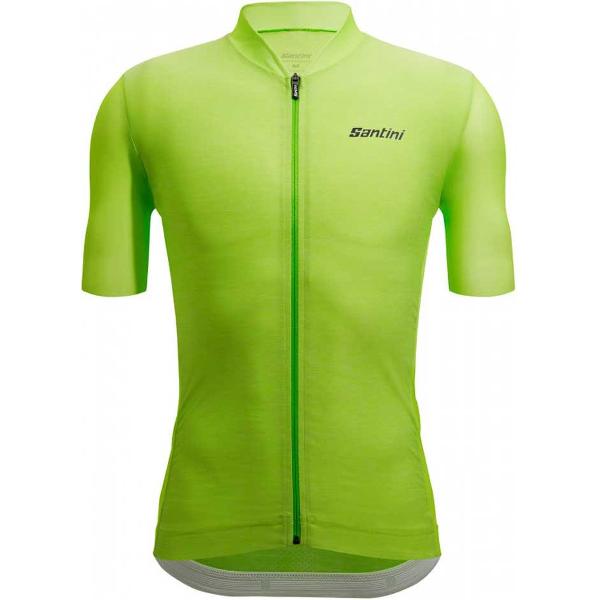 Santini Colore Puro Korte Mouwen Fietsshirt Groen M Man