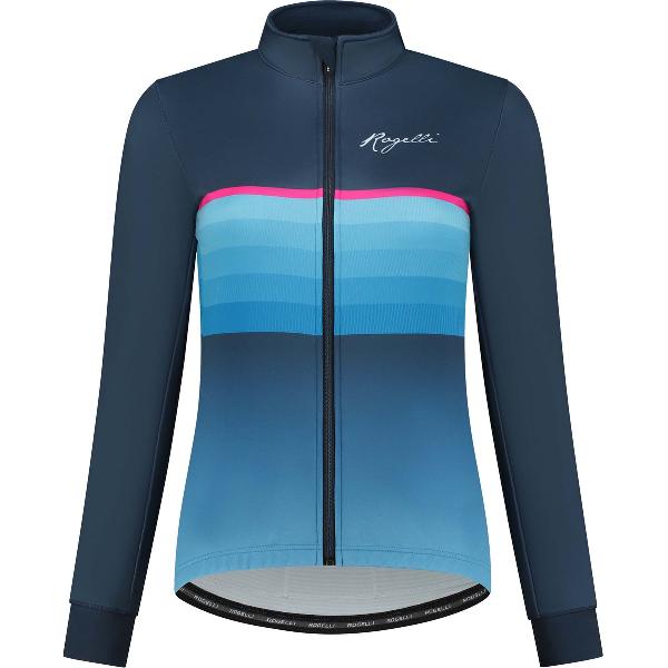 Rogelli Impress II Fietsjas - Winterjack Dames - Blue, Pink - Maat XL