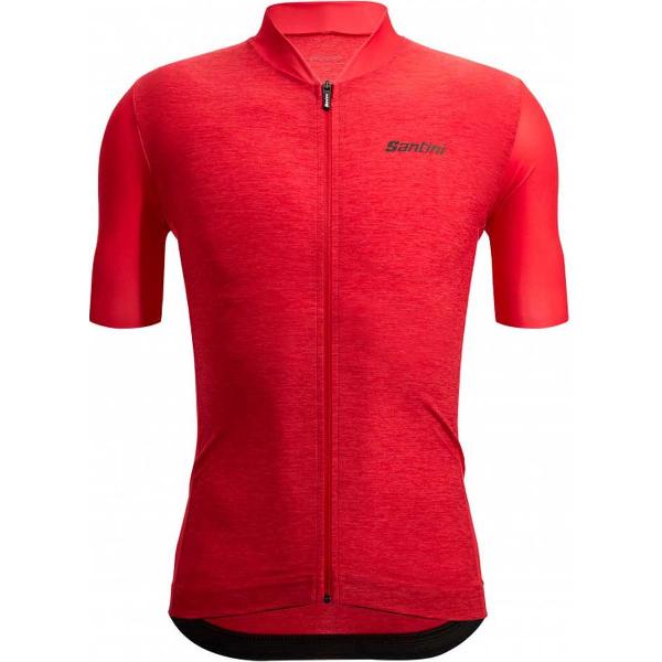 Santini Colore Puro Korte Mouwen Fietsshirt Rood M Man