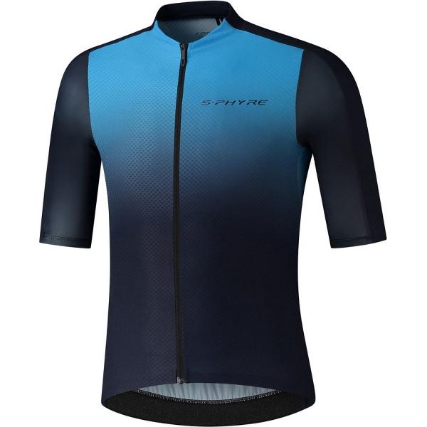 Shimano S-PHYRE Fietsshirt Korte Mouwen Flash Blauw-XL