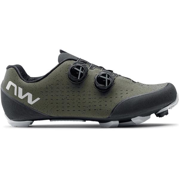 Northwave Rebel 3 Mountainbike Schoenen Fietsschoenen - Maat 43 - Unisex - groen/zwart