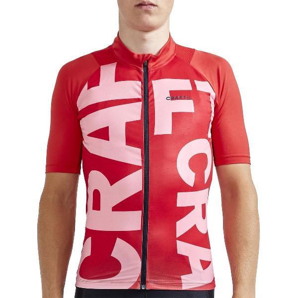 Craft Adv Endurance Graphic Jersey Fietsshirt - Maat L - Mannen - rood - roze