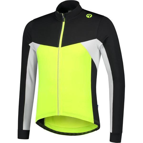 Rogelli Recco 2.0 Fietsshirt - Lange Mouwen - Heren - Fluor, Zwart, Wit - Maat XL