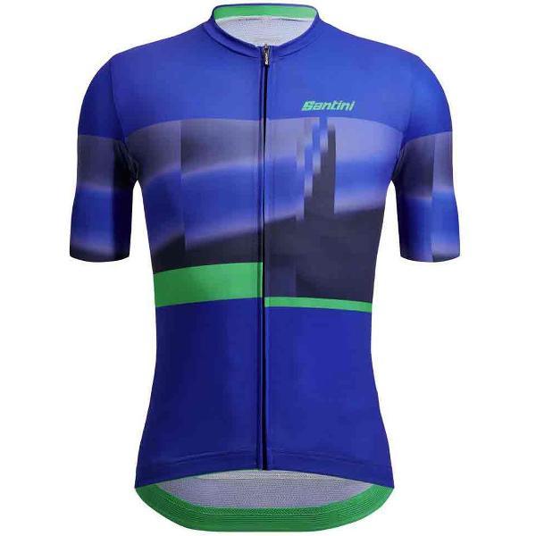 Santini Mirage Korte Mouwen Fietsshirt Blauw XS Man