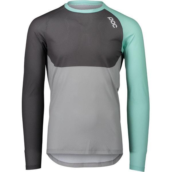 POC MTB Pure LS Jersey Fluorite Green / Sylvanite Grey / Alloy Grey Medium