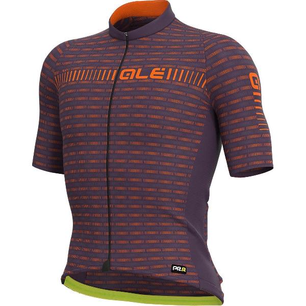 Ale SS Jersey Graphics PRR Green Road - Plum-Fluo Oranje - S - Valt klein