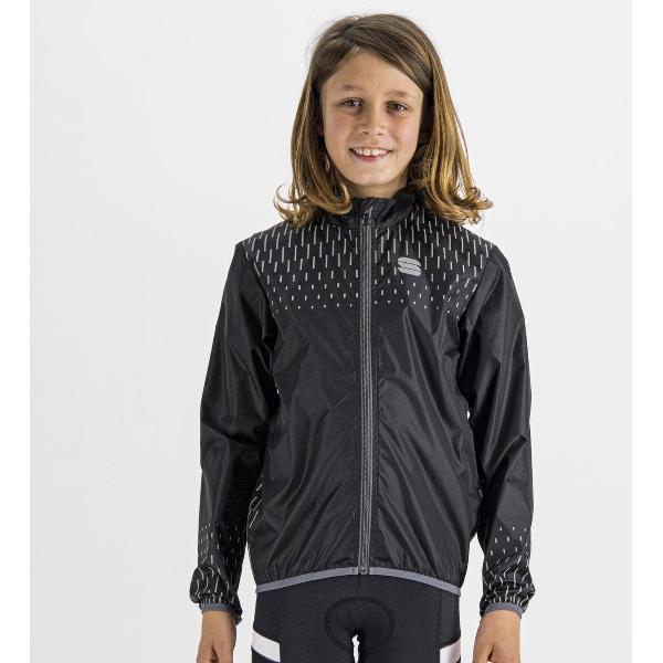 Sportful Fietsjack Kids Zwart - KID REFLEX JACKET BLACK - 8Y