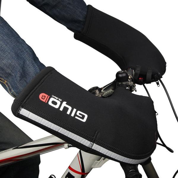 Giyo Fietshandschoenen Winter - Fietshandwarmers voor mountainbike - One size - Waterdicht - Windproof - Zwart - Unisex - Stuurhandschoen - Stuurhoes - MTB -