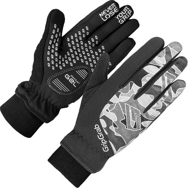 GripGrab - Kids' Rebel Windproof Winter Fietshandschoenen Kinderen - Zwart/Grijs - Unisex - Maat L