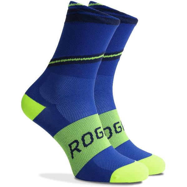 Rogelli Buzz Fietssokken - Heren - Blauw, Fluor - Maat 36-39