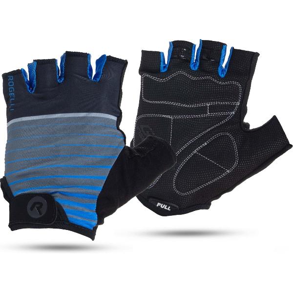 Rogelli Hero Fietshandschoenen - Unisex - Zwart, Blauw - Maat S