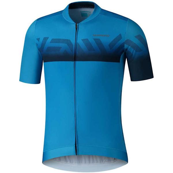 Shimano Kita Jersey Met Korte Mouwen Blauw M Man