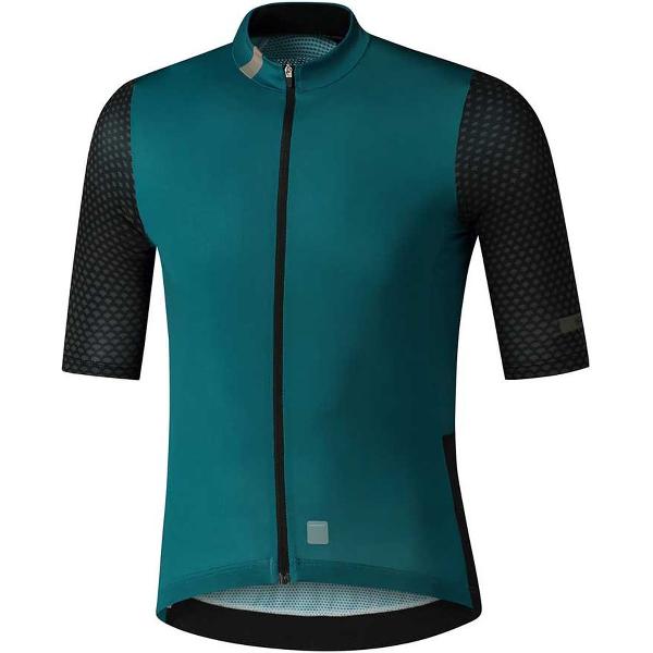 Shimano Evolve Jersey Met Korte Mouwen Groen L Man