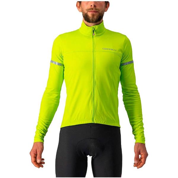 Castelli FONDO 2 Fietsshirt ELECTRIC LIME/SILVER REFLEX - Mannen - maat M