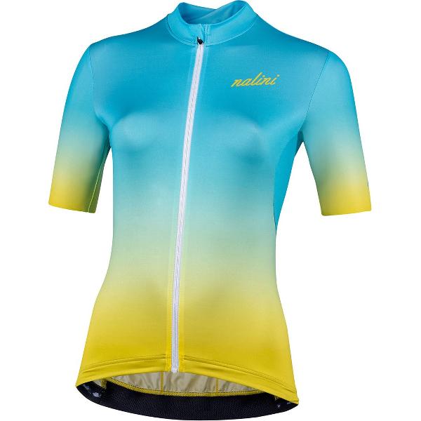 Nalini Fietsshirt Korte Mouwen Dames Blauw Groen - NEW ANTWERP 1920 LIGHT BLUE GREEN - L