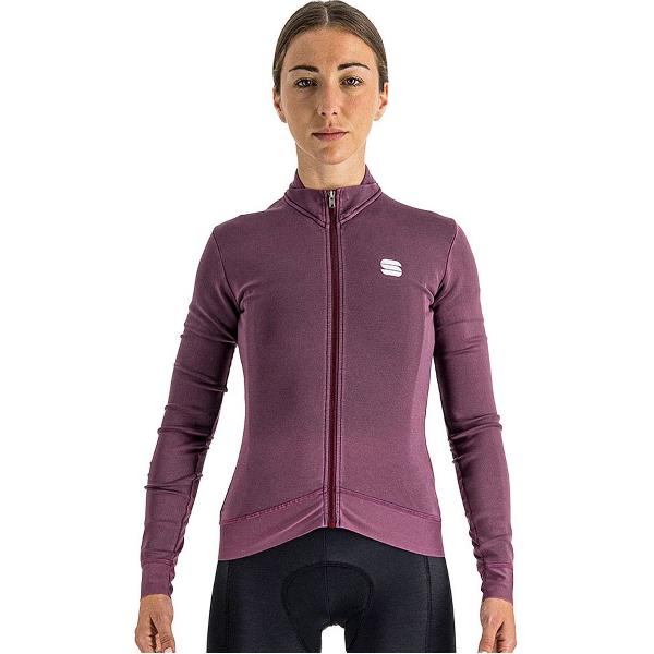 Sportful Monocrom Thermische Jersey Met Lange Mouwen Paars M Vrouw