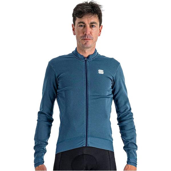 Sportful Monocrome Thermische Jersey Met Lange Mouwen Blauw L Man